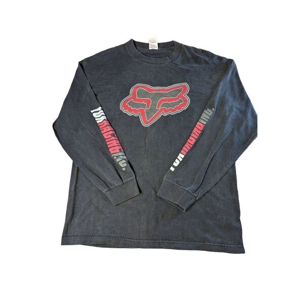 Fox Racing vintage down arm spell out long sleeve t-shirt. Size L - Picture 1 of 8